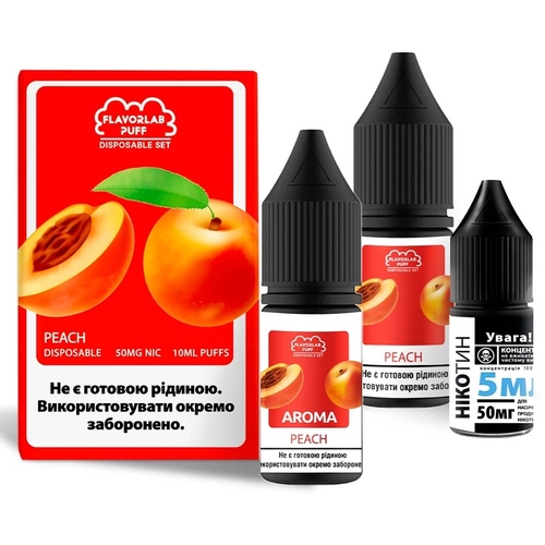 Набір Disposable Puff Salt 10мл (Peach)