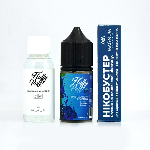 Набір Fluffy Puff Salt 30мл (Blue Raspberry Lemonade)