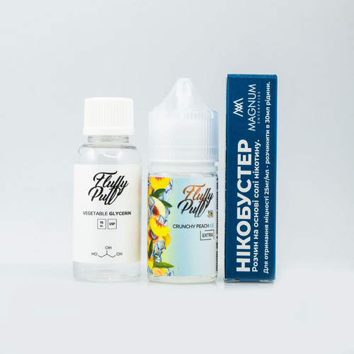Набір Fluffy Puff Salt 30мл (Crunchy Peach Ice)