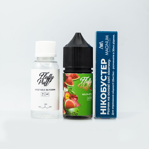 Набір Fluffy Puff Salt 30мл (Melon Apple)