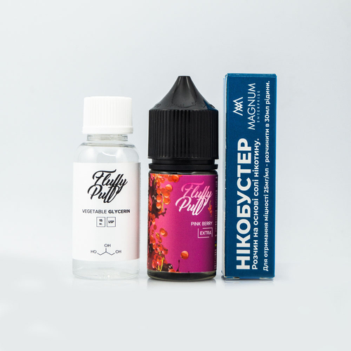 Набір Fluffy Puff Salt 30мл (Pink Berry)