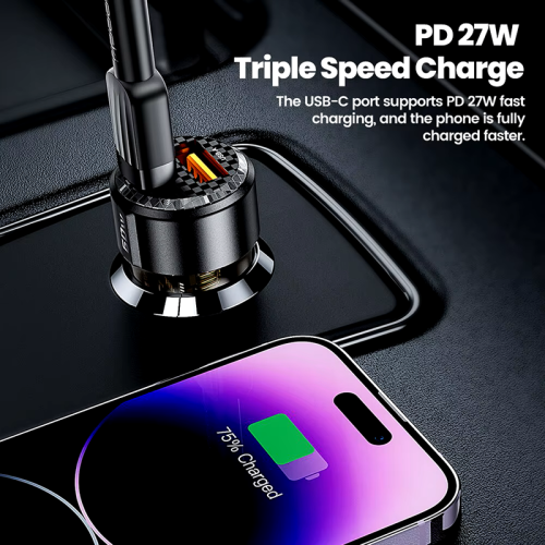 Адаптер для авто Toocki Dual-Port Car Charger 60W (Brown Black)