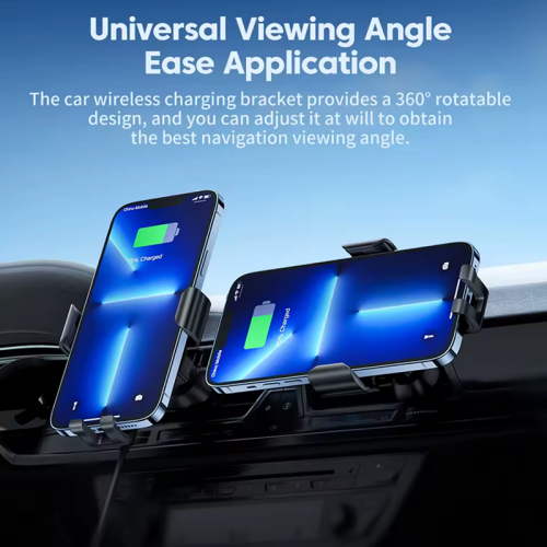 Адаптер для авто Toocki Wireless Charging Car Holder 15W (Black)