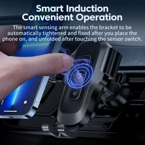 Адаптер для авто Toocki Wireless Charging Car Holder 15W (Black)