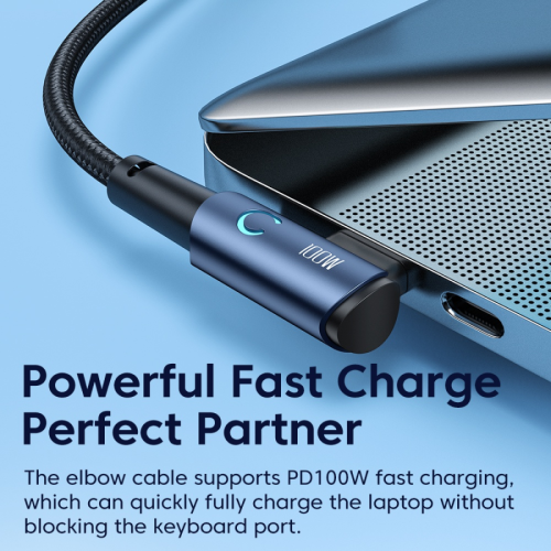 Кабель Toocki Elbow Fast Charging Data Cable C-C 100W/5A 2m (Black)