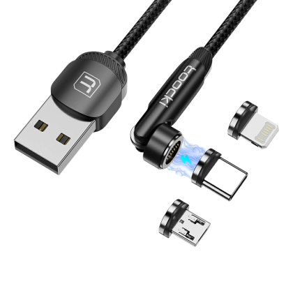 Кабель Toocki Magnetic Fast Charging Cable 3A 2m (Black)