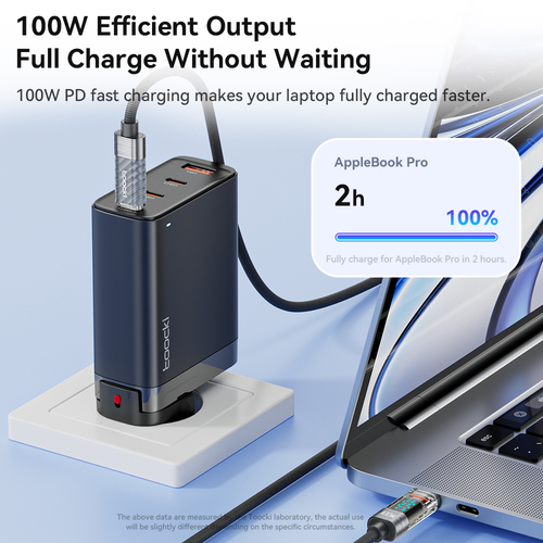 Кабель Toocki Transparent Fast Charging Data Cable C-C 100W/5A 2m (Grey)