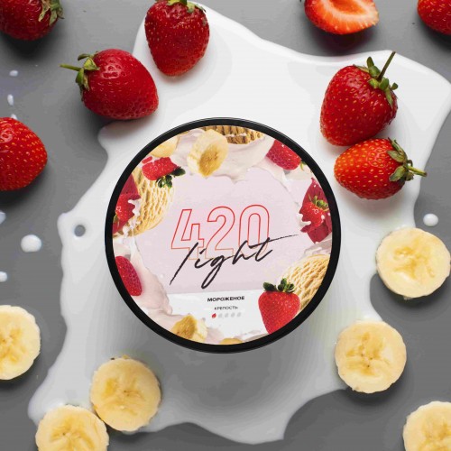 Табак для кальяну 420 Light 40g (Бананово-Полуничне Морозиво)