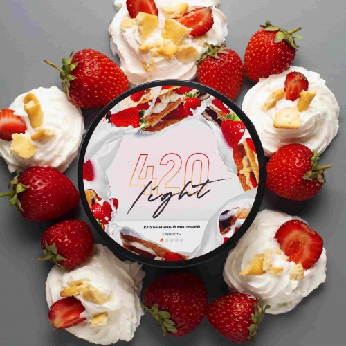 Табак для кальяна 420 Light 40g (Клубничный Мильфей)