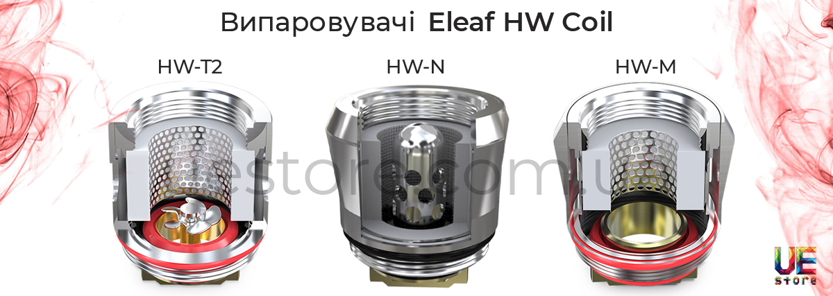 Зовнішній вигляд змінних випарників Eleaf HW-N та HW-M Coil