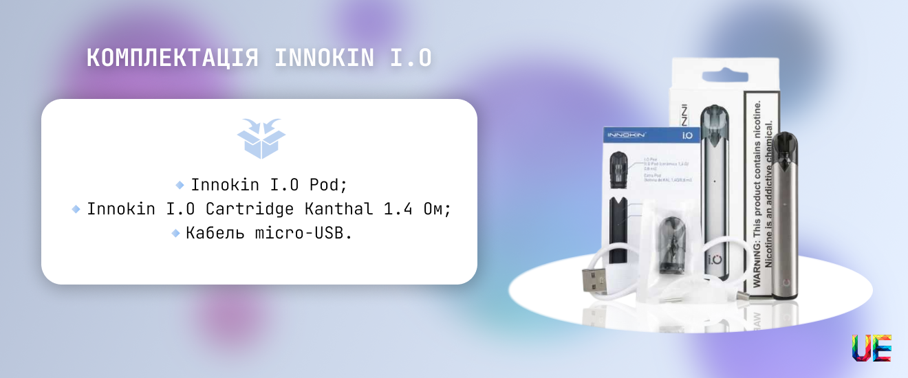 Комплект поставки Innokin I.O Pod Kit
