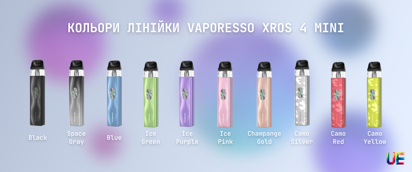 Варіанти кольорів корпусу Vaporesso XROS 4 Mini