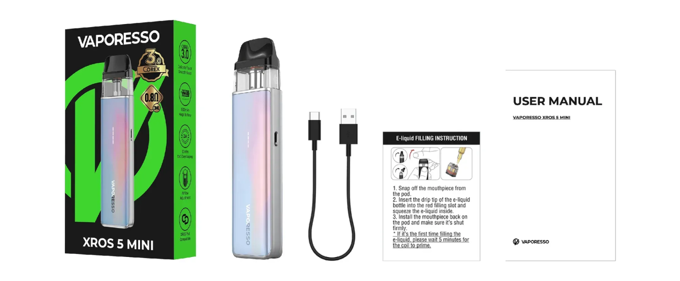 Технічні характеристики та LED-індикатор Vaporesso XROS 5 Mini