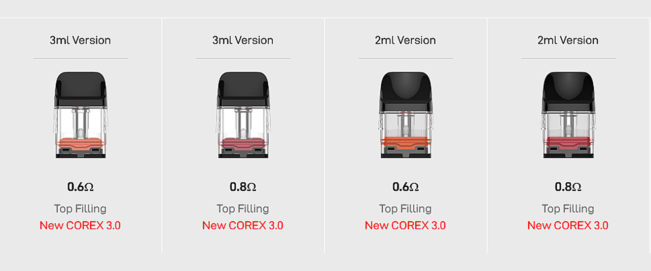 Зручна верхня заправка та картриджі COREX 3.0 для Vaporesso XROS 5